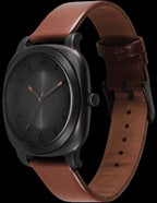 Fastrack Hype All Black Quartz Analog Black Dial With Brown Leather Strap Watch