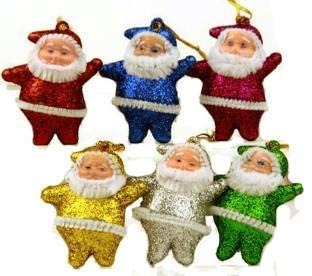 Christmas Ornament Multicolor Sparkling Star  | Hanging Holiday Decor for Tree, Office & Party