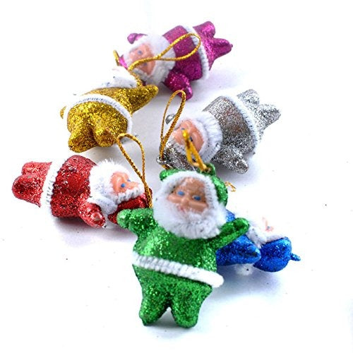 Christmas Ornament Multicolor Sparkling Star  | Hanging Holiday Decor for Tree, Office & Party