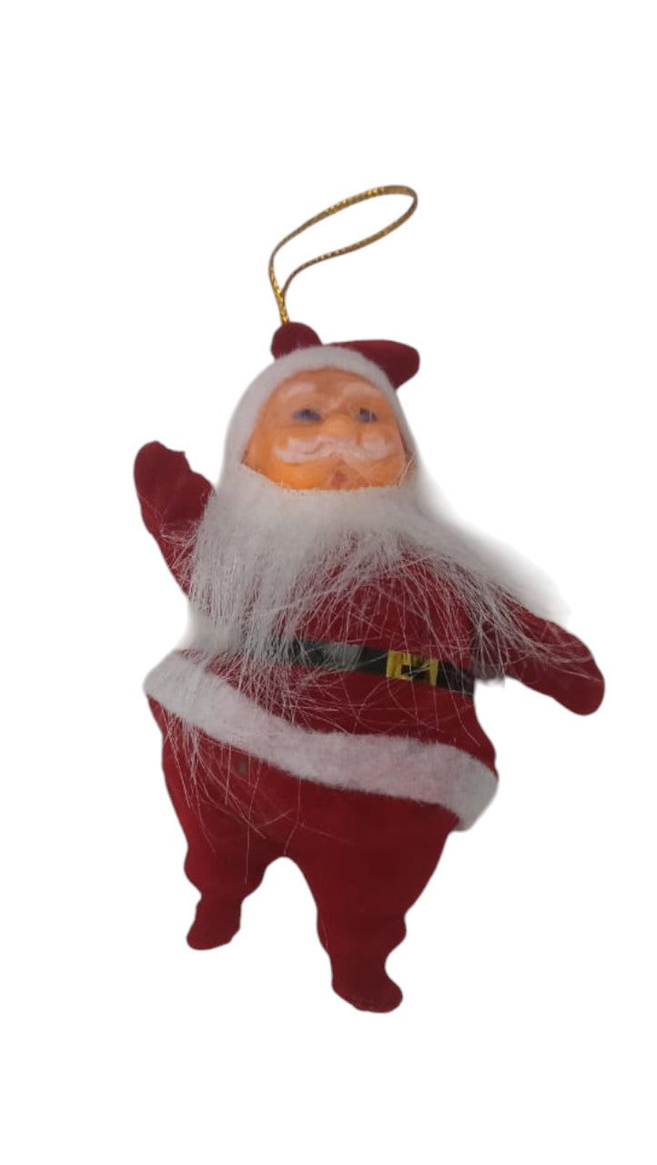 Christmas Hanging Santa Claus Ornament | Red & White Holiday Decoration for Tree, Home & Office