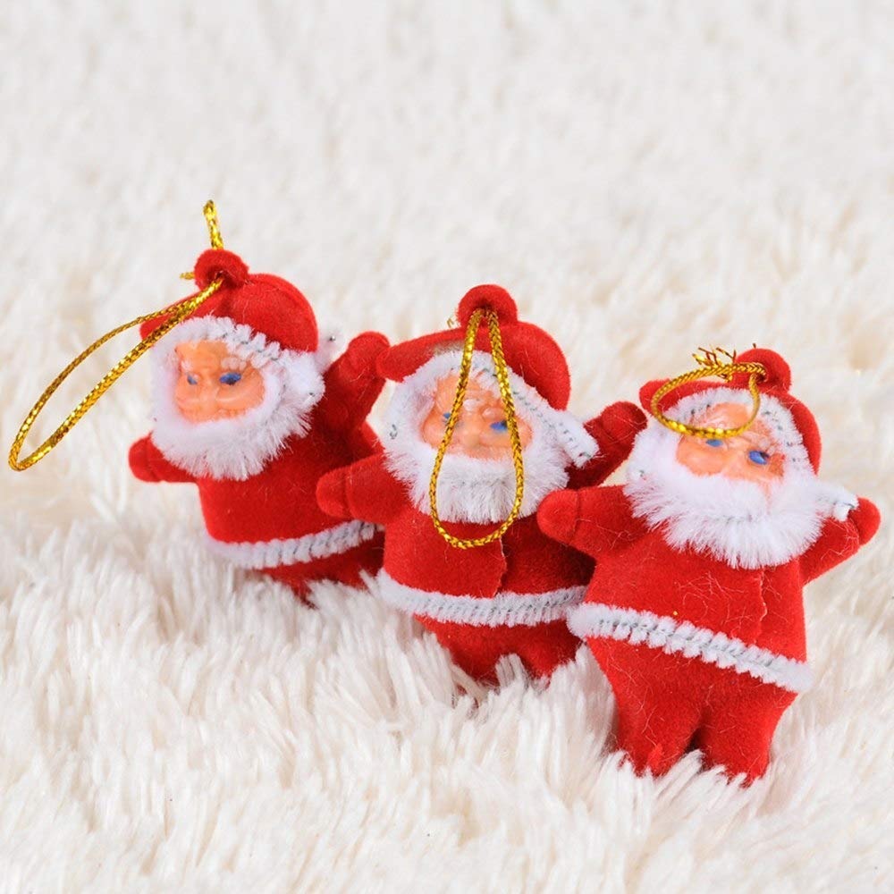 Christmas Tree Hanging Santa Ornaments – Pack of 6 | Festive Holiday Decoration for Home, Office & Tree