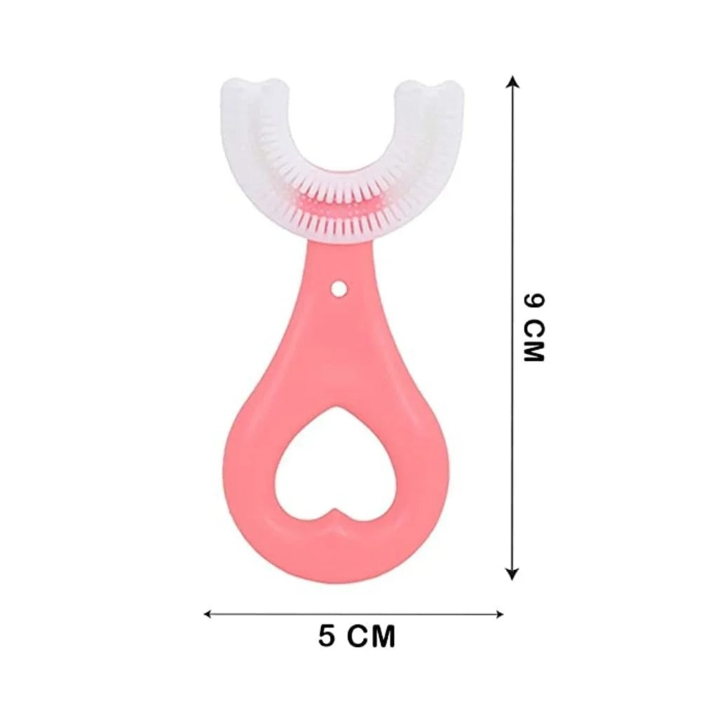 Toothbrush for Kids with U Shaped Silicone Brush