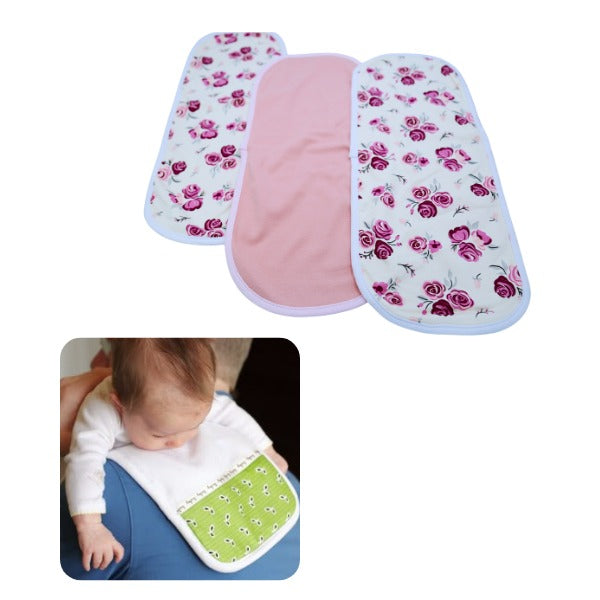 Baby Flower 3-Pack Burp Cloths – Soft & Absorbent (1 Pack)