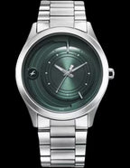 Fastrack Groove Quartz Analog Green Dial Silver Stainless Steel Strap Watch