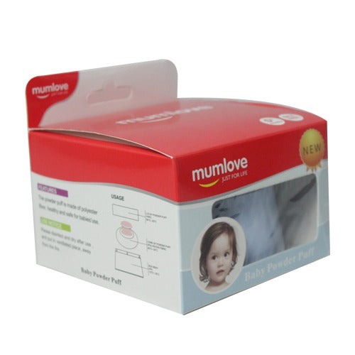 Baby Powder Puff by Mumlove – Soft, BPA-Free with Case (1 Pc) | blue |