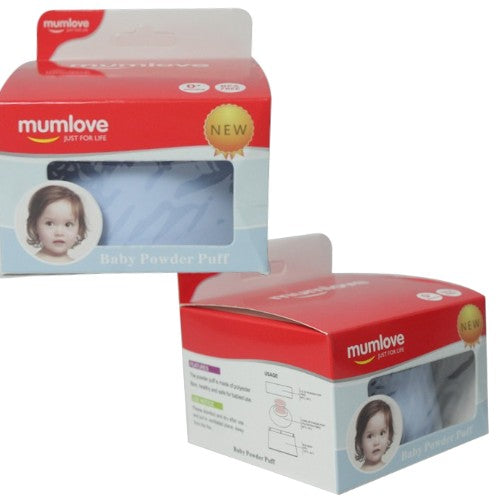 Baby Powder Puff by Mumlove – Soft, BPA-Free with Case (1 Pc) | blue |