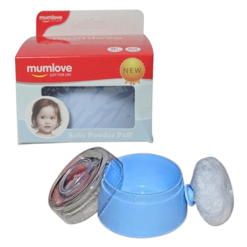 Baby Powder Puff by Mumlove – Soft, BPA-Free with Case (1 Pc) | blue |