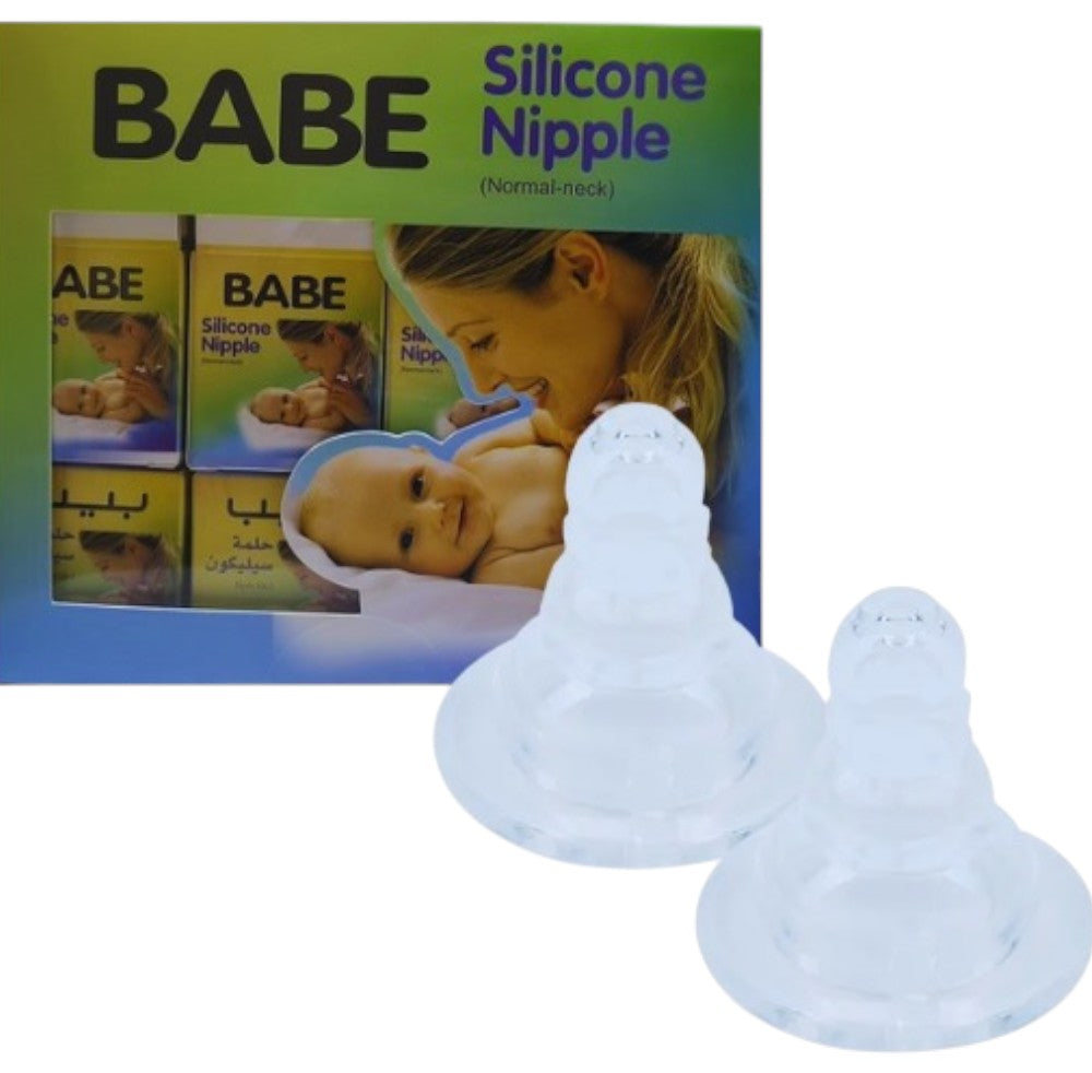Baby Silicone Feeding Nipples – Babe | BPA-Free, Anti-Colic, Natural Feeding | Pack of 1