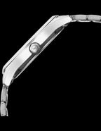 Fastrack Groove Quartz Analog Grey Dial Silver Stainless Steel Strap Watch For Guys