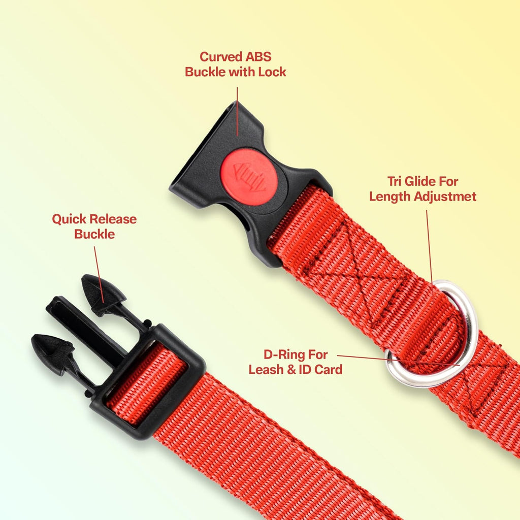 M-Pets Jolly Eco Collar for Dogs-Red