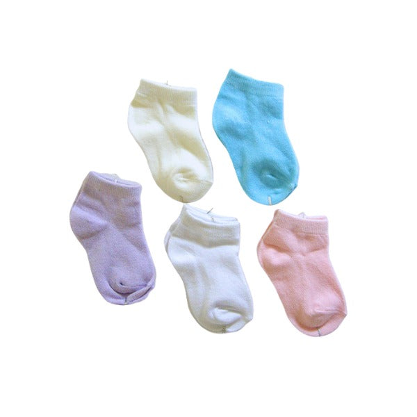 -25% Baby Unisex Cotton Socks – 5 Pairs | Ultra-Soft, Breathable, Solid Colors (0–24 Months)