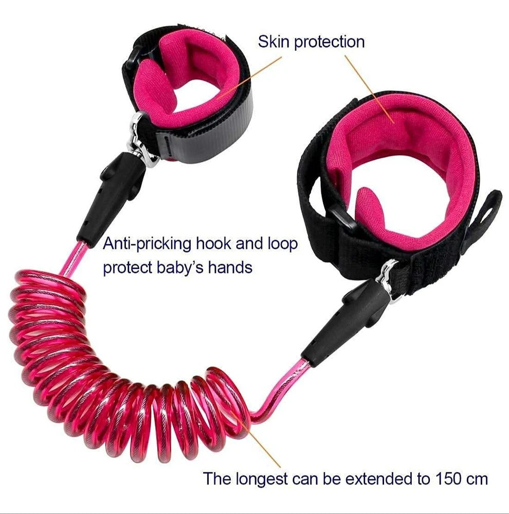 Baby Safety Harness Wrist Link – Anti-Lost Design, 1.5m / 1.8m Options, Comfortable & Secure | pink |