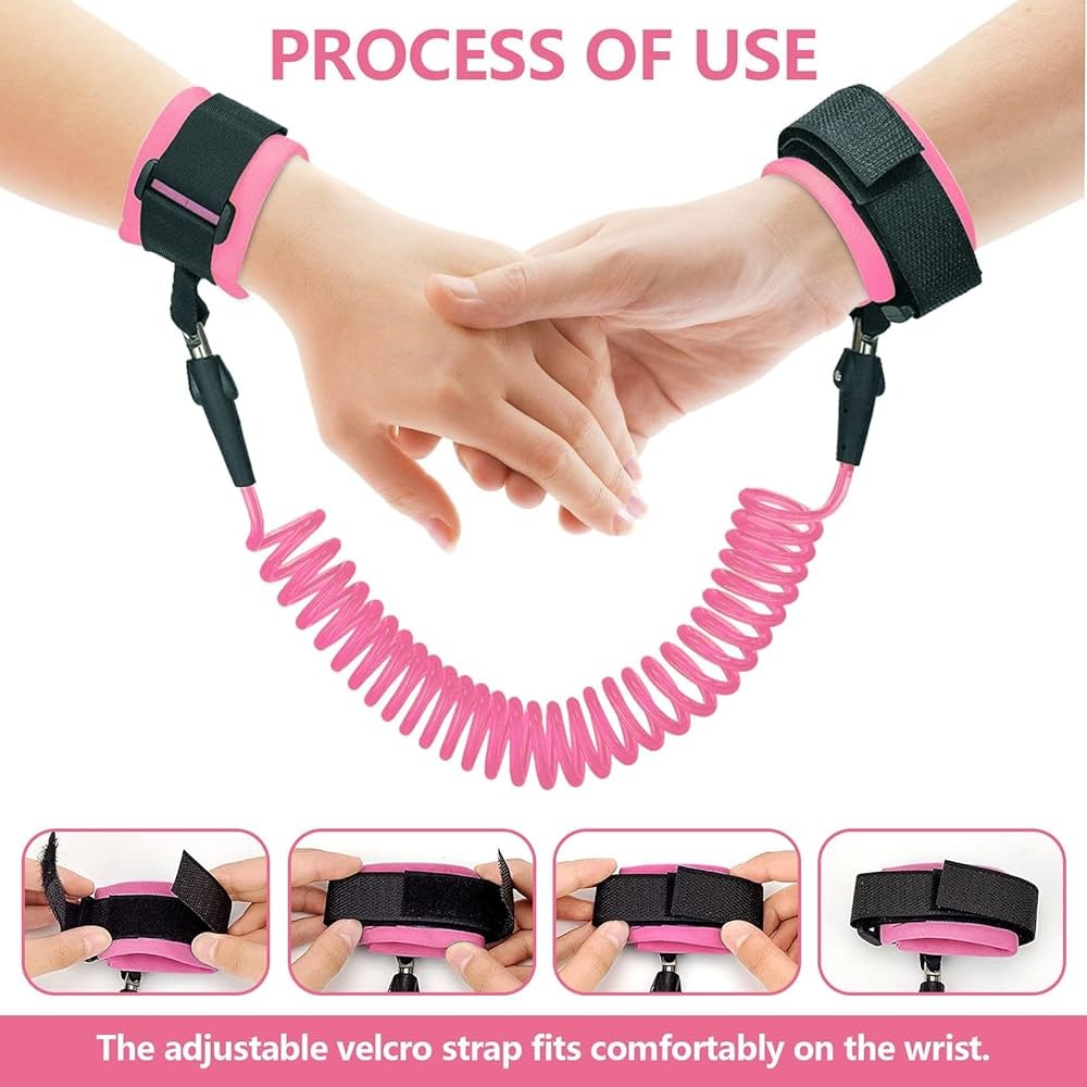Baby Safety Harness Wrist Link – Anti-Lost Design, 1.5m / 1.8m Options, Comfortable & Secure | pink |
