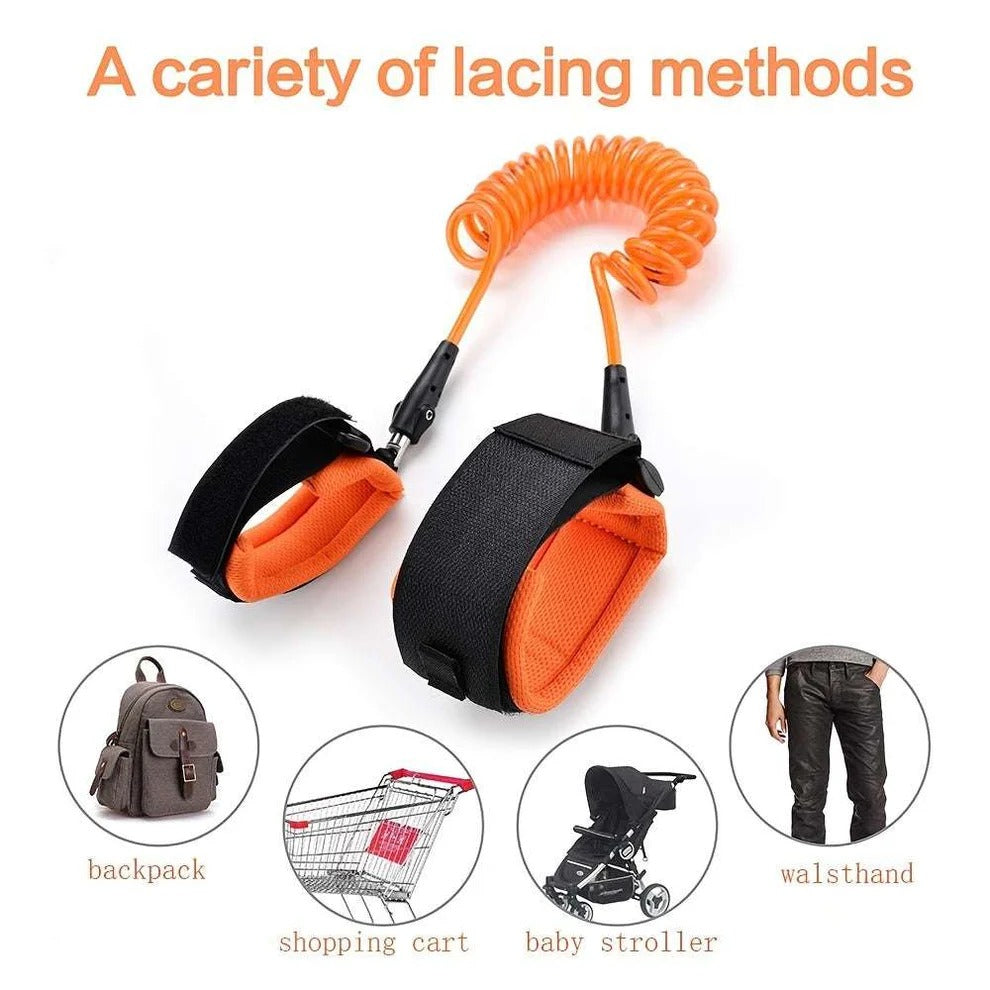Baby Safety Harness Wrist Link – Anti-Lost Design, 1.5m / 1.8m Options, Comfortable & Secure | orange |