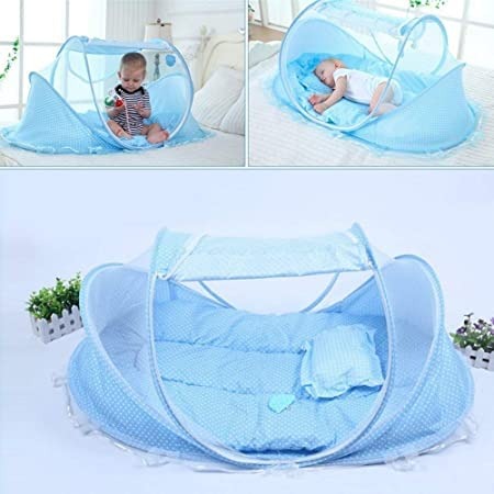 Baby Bed Mosquito Net Portable Folding Bed Pop Up Summer Travel Crib with Mosquito Net Baby Cot Newborn Baby Bed