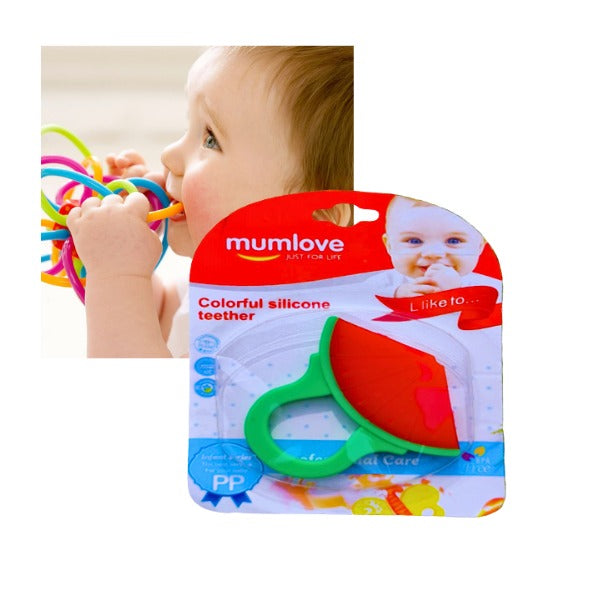 Baby Teether – Mum Love, Colorful Soft Toy Teething Relief (1 Piece) – BPA-Free, Non-Toxic