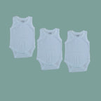 Baby Boy Sleeveless Bodysuit Pack of 3 – 100% Organic Cotton | 0–18 Months
