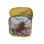 North Pole| Unicorn Kinder Bag in yellow ,Lightweight Kinder Backpack ,Cartoon Unicorn School Bag, Printed Unicorn Backpack ,Small Size Kids School Bag