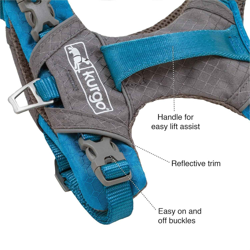 Kurgo Journey Air Dog Harness-Coastal Blue