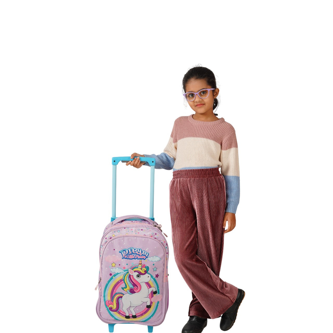 North pole| Unicorn 17" Kids Backpack Trolley Bag,Unicorn School Trolley Backpack, Unicorn Trolley School Bag ,Kids Unicorn Backpack with Wheels