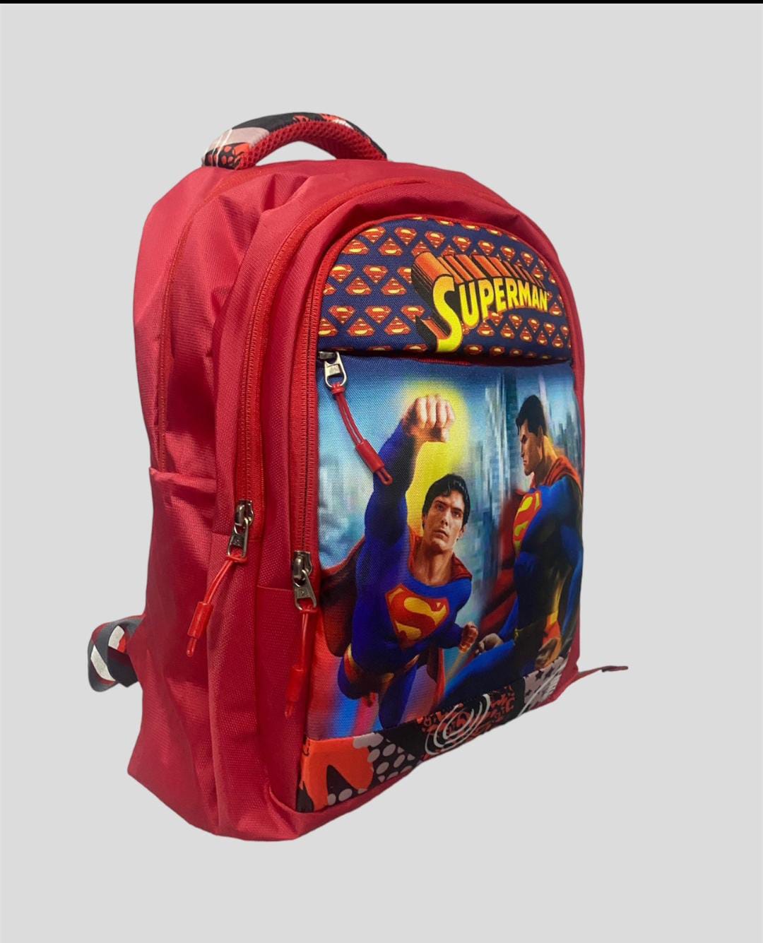 North Pole| Superman school bag,Lightweight Kids School Bag ,Durable Kids Backpack ,Cartoon Printed School Bag ,Comfortable Back Bag for Kids