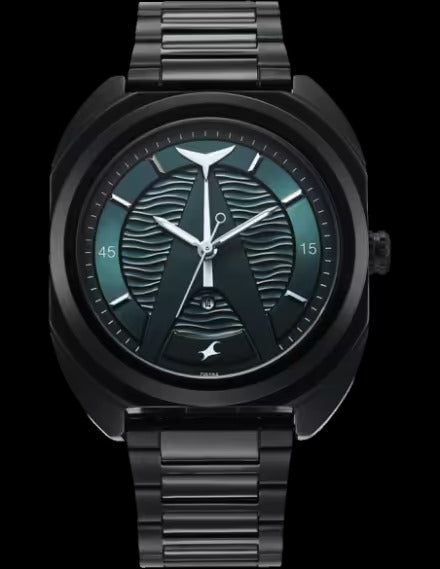 Fastrack Oceanyx Quartz Analog with Date Green Dial Black Strap Watch