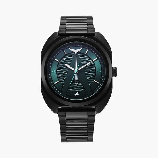 Fastrack Oceanyx Quartz Analog with Date Green Dial Black Strap Watch