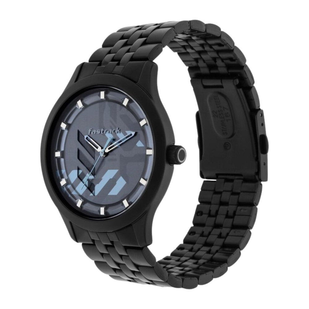 Fastrack Gamify Quartz Analog Grey Dial Metal Strap Watch
