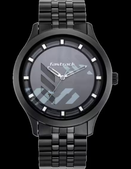 Fastrack Gamify Quartz Analog Grey Dial Metal Strap Watch