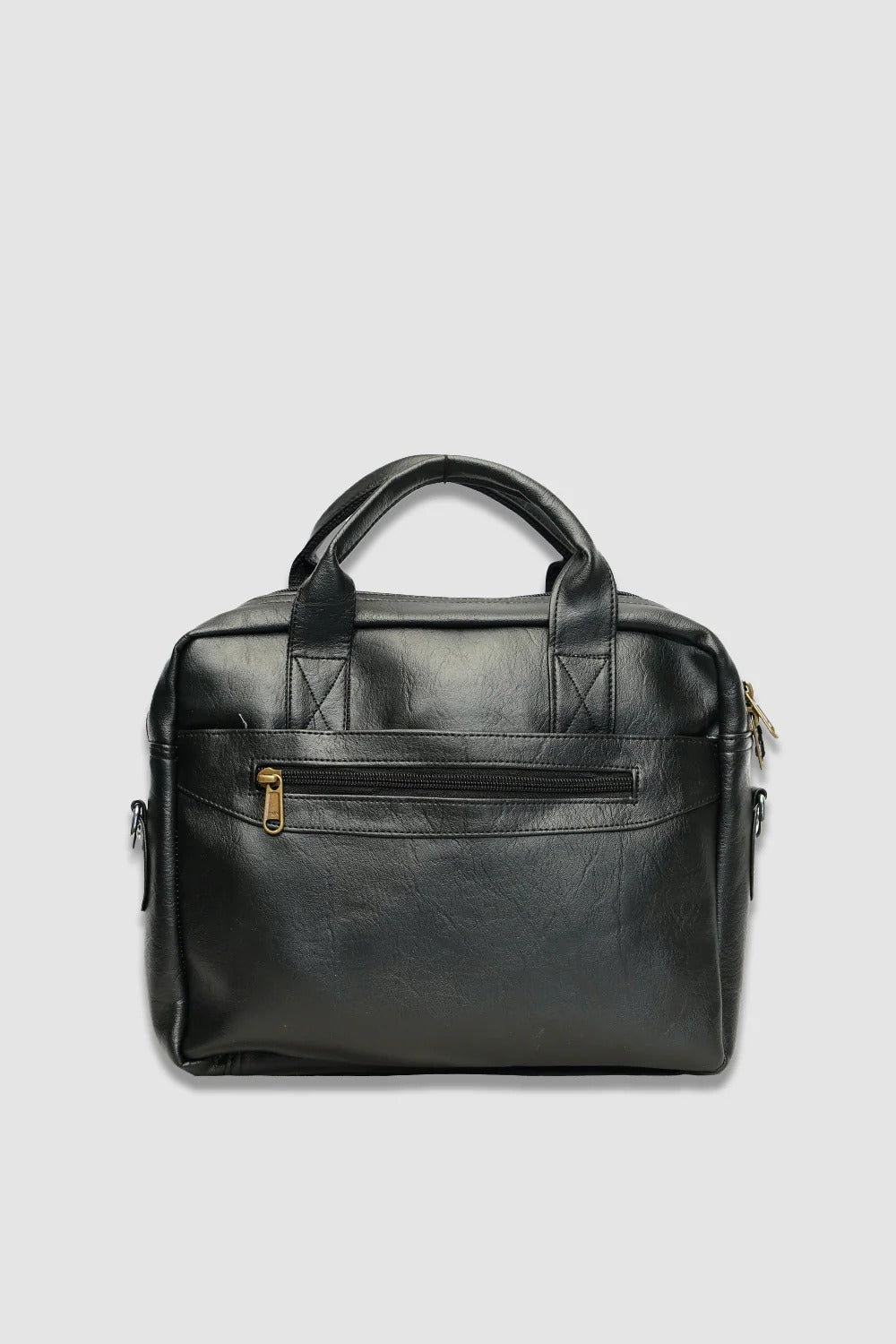 North Pole black faux leather messenger bag or briefcase,North Pole Formal Laptop Bag ,North Pole Business Briefcase