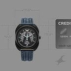 Fastrack Oceanyx Quartz Analog with Date Black Dial Blue Strap Watch