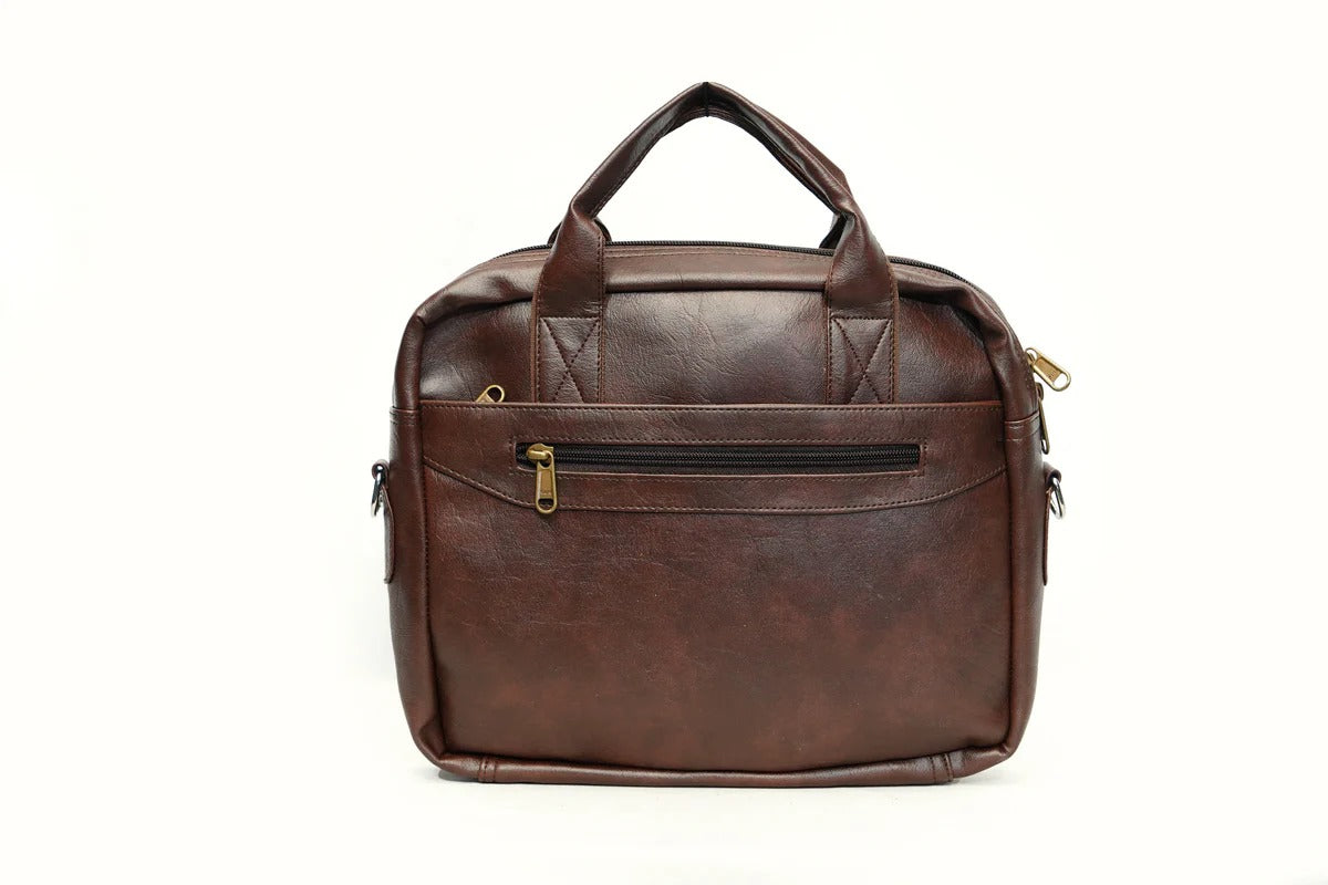 North Pole| Brown vegan leather messenger bag,Eco-Friendly Leather Messenger Bag ,Vegan Leather Office Bag
