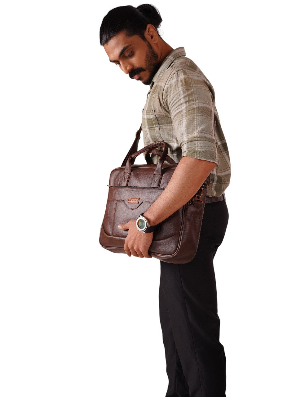 North Pole| Brown leather laptop messenger bag,Brown Leather Office Messenger Bag ,Leather Laptop Bag for Men, Brown Leather Briefcase