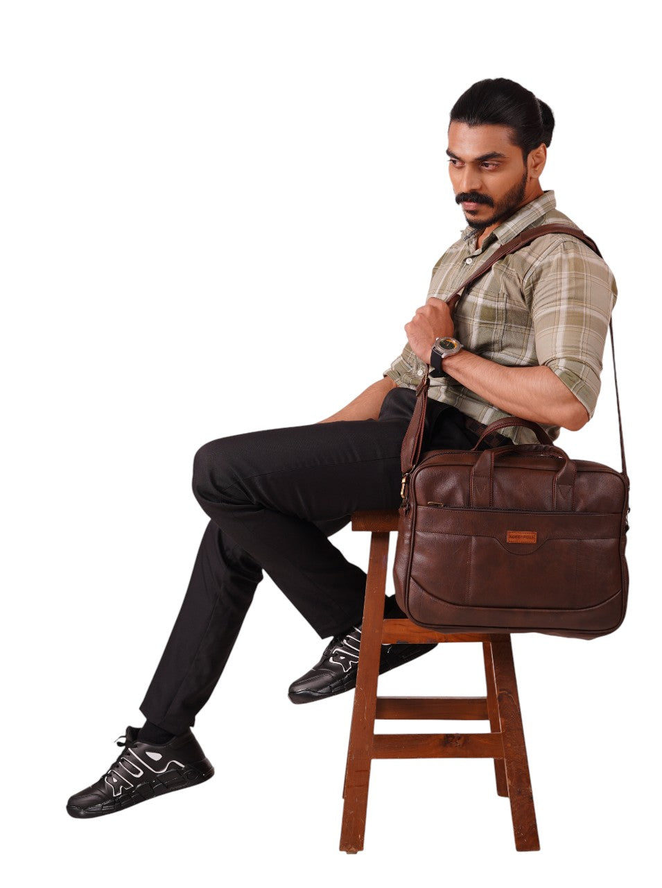 North Pole| Brown leather laptop messenger bag,Brown Leather Office Messenger Bag ,Leather Laptop Bag for Men, Brown Leather Briefcase