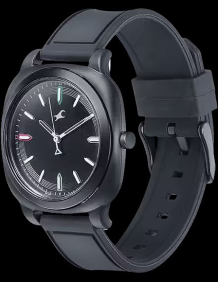 Fastrack Hype Retro Aracde Quartz Analog Unisex Watch With Black Dial Black Silicone Strap Watch