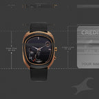 Fastrack UFO Quartz Multifunction Black Dial Black Leather Strap Watch