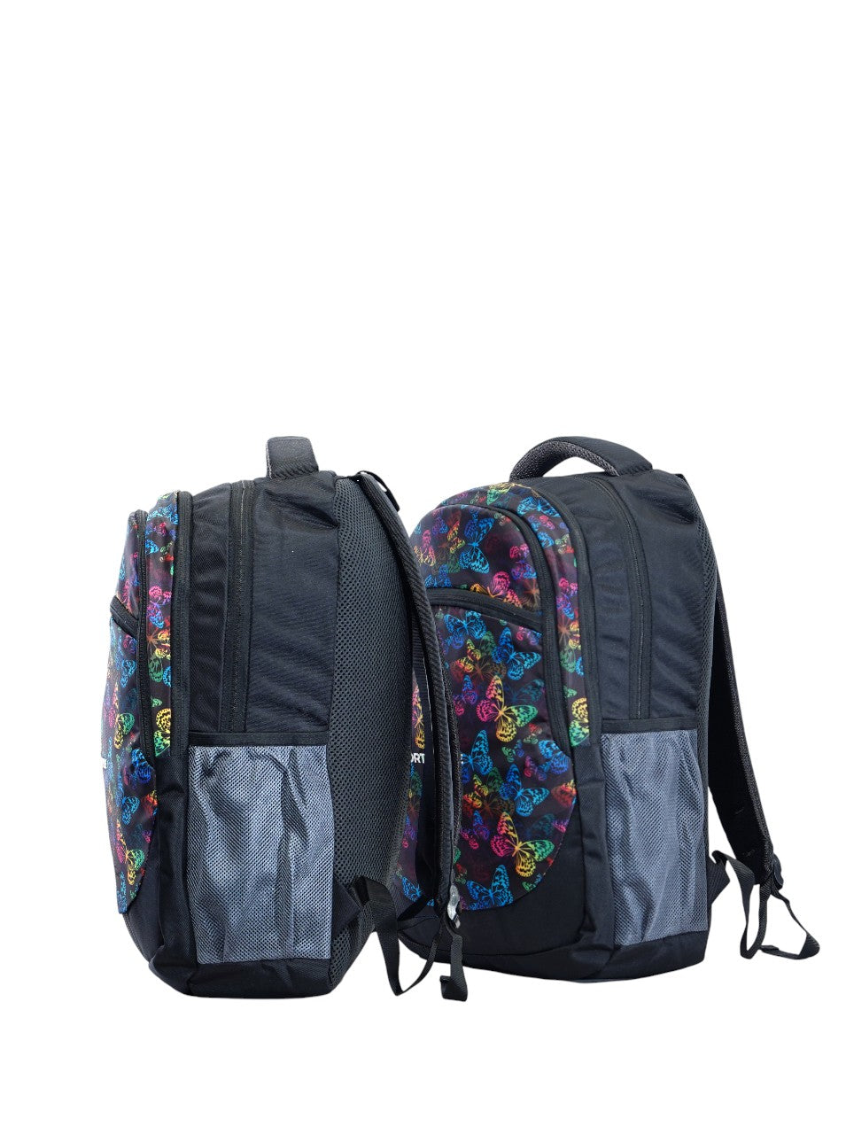 North Pole backpack with a colorful butterfly pattern,North Pole Butterfly School Bag, North Pole Kids Backpack ,Butterfly Pattern Backpack