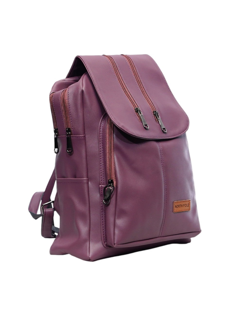 North Pole| Purple faux leather backpack ,Purple Vegan Leather Backpack, Faux Leather Backpack for Women, Purple PU Leather Backpack