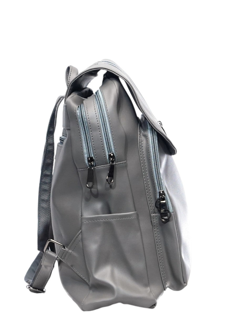 North Pole| Gray faux leather backpack ,Backpack for Women ,Casual Daypack Office Backpack. College Backpack, Travel Backpack