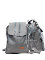 North Pole| Gray faux leather backpack ,Backpack for Women ,Casual Daypack Office Backpack. College Backpack, Travel Backpack