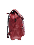 North Pole| Red Leather Backpack,Leather Backpack for Women, Durable Leather Backpack ,Zipper Closure Leather Backpack ,Adjustable Strap Backpack