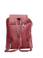 North Pole| Red Leather Backpack,Leather Backpack for Women, Durable Leather Backpack ,Zipper Closure Leather Backpack ,Adjustable Strap Backpack