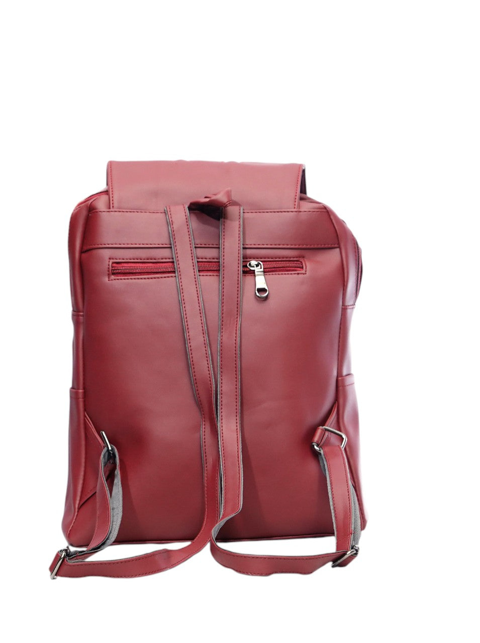 North Pole| Red Leather Backpack,Leather Backpack for Women, Durable Leather Backpack ,Zipper Closure Leather Backpack ,Adjustable Strap Backpack
