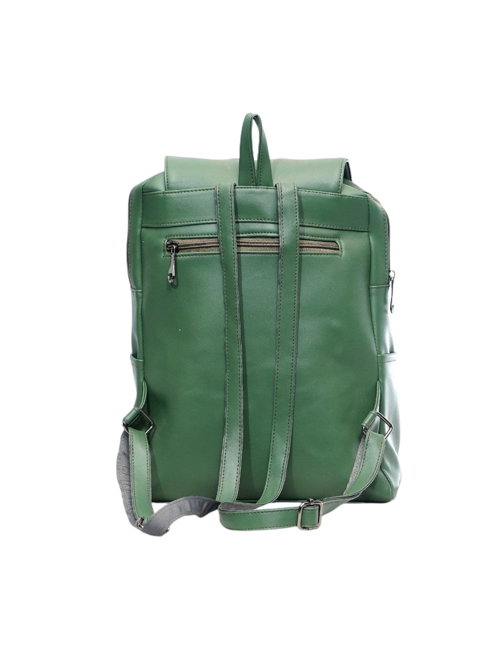 North Pole| Green faux leather backpack,Green Vegan Leather Backpack ,Green PU Leather Backpack, Stylish Green Backpack ,Faux Leather Backpack for Women