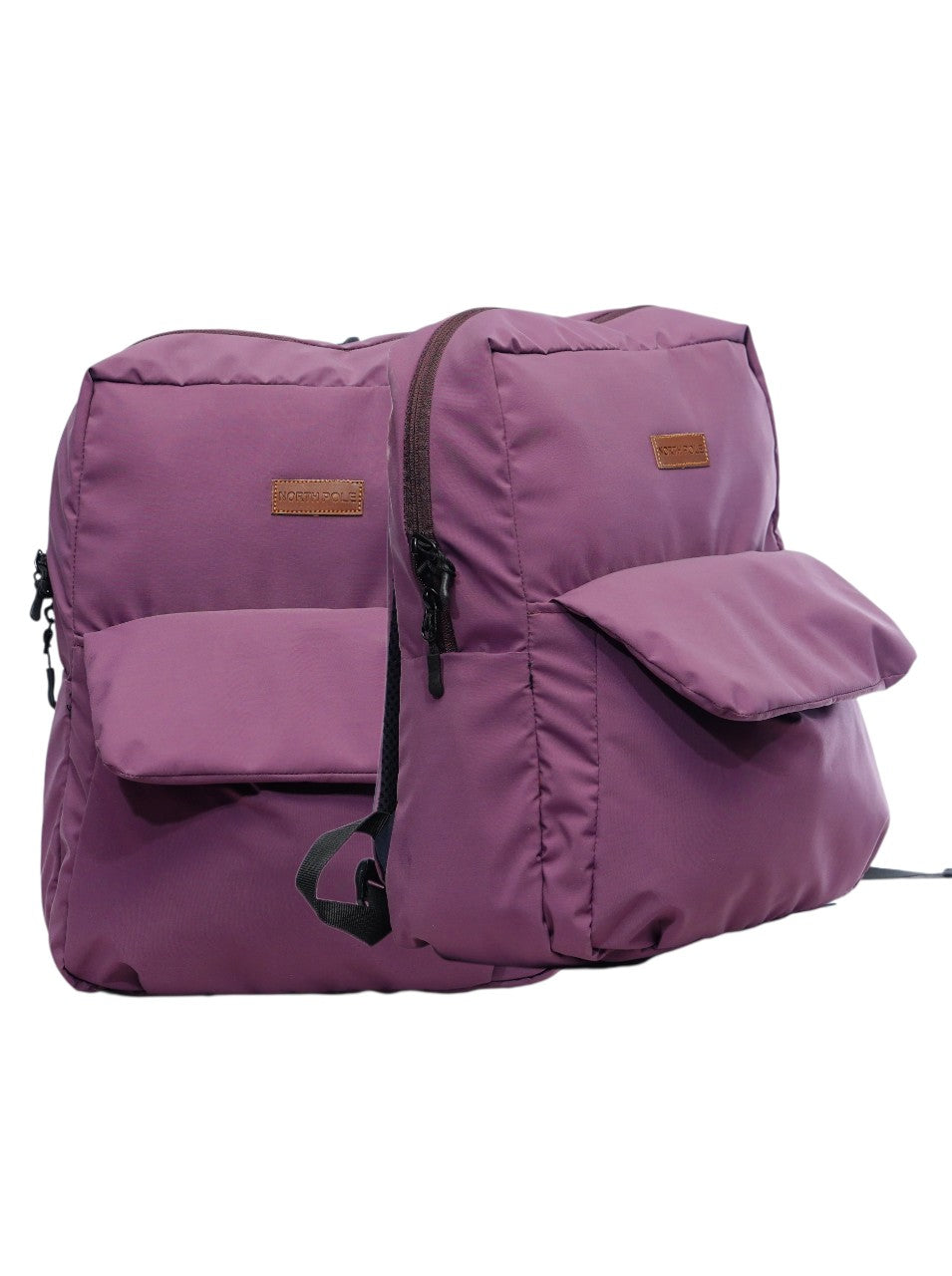 North Pole|  Purple backpack with a front pocket and a small brand patch,Purple Kids Backpack, Purple School Backpack ,Backpack with Brand Patch Purple ,Casual Backpack