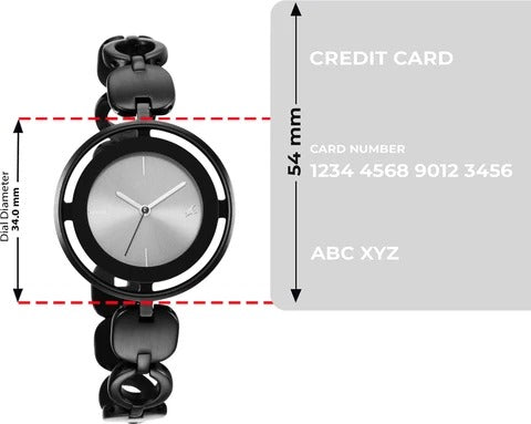 Fastrack Glitch Quartz Analog Grey Dial Metal Strap Watch