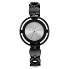 Fastrack Glitch Quartz Analog Grey Dial Metal Strap Watch