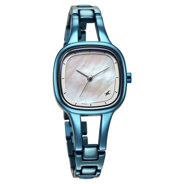 Fastrack Pulse Quartz Analog Mother of Pearl Dial Metal Strap Watch