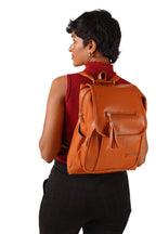 North Pole| Backpack Artificial Leather picnic bag for girls  (Brown),Lightweight Picnic Backpack ,Durable Girls Backpack, Zipper Closure Backpack ,Adjustable Strap Backpack