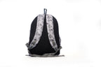 North Pole branded backpack with a grey and white abstract geometric pattern,Kids School Backpack ,Preschool Backpack ,Nursery School Bag, College Backpack